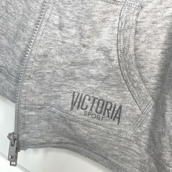VICTORIA SECRET | Victoria Sport Women’s Light Gray Hooded Sweatshirt Size XS - Picture 5 of 6